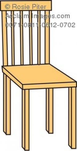 Royalty Free Clipart Illustration of a Wooden Chair