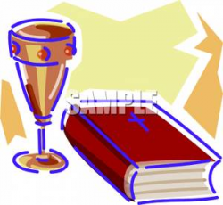 A Chalice and a Bible - Royalty Free Clipart Picture