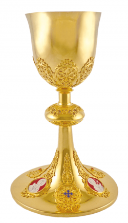 Holy Family Chalice And Paten - Gold Plated