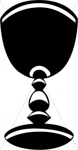 Black and White Striped Chalice | Communion Clipart