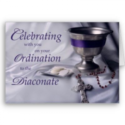 Catholic Ordination to Diaconate Chalice Rosary Card