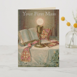 Catholic Altar Chalice Missal Eucharist Priest Card