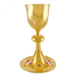 Holy Family Chalice And Paten - Gold Plated