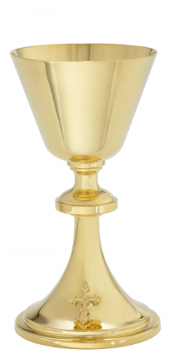 Gold Plated Chalice With Matching Scale Paten
