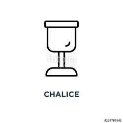Chalice icon. Linear simple element illustration. Cup ...