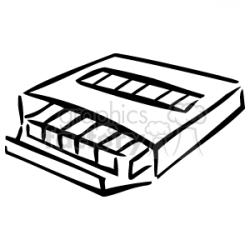 Royalty-Free A black and white box of chalk 159195 vector clip art ...