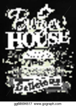 Vector Art - Poster burger house chalk. Clipart Drawing gg68594517 ...