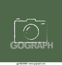 EPS Illustration - Camera icon drawn in chalk. Vector Clipart ...