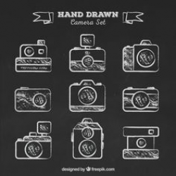 Câmeras de Desenho | Hand drawn, Cameras and Chalkboards