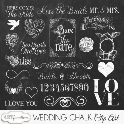 Wedding Chalkboard Cliparts WEDDING CHALK Clipart