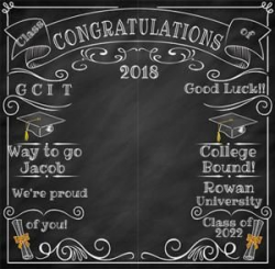 7 ft. 6 in. Graduation Chalkboard Photo Booth Prop | 2018 Graduation ...