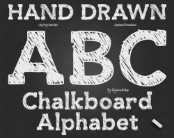 Chalkboard Alphabet Clip Art: Chalk Alphabet