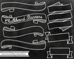 Download Chalkboard texture and banners clip art Chalk drawn vector ...
