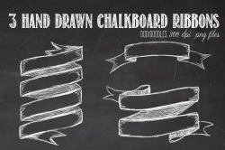 Hand Drawn Chalkboard Ribbons ~ Graphics ~ Creative Market