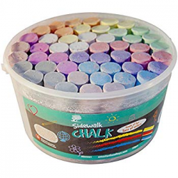 Amazon.com: Yoobi Sidewalk Chalk Bucket with 48 Pieces - Multicolor ...