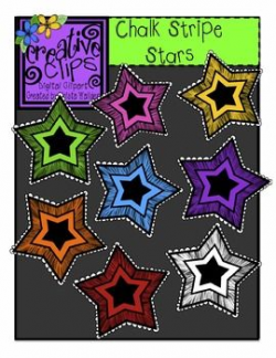 Free Chalk Stripe Star Clipart! Works great layered on a chalk ...
