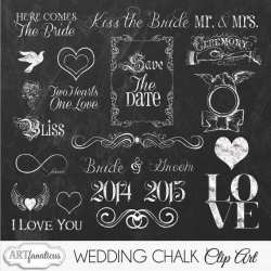 Wedding Chalkboard Clipart 