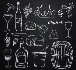 Hand Drawn Wine clipart wine glass clipart White PNG