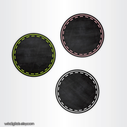 Chalkboard Circle Frame Clip Art Digital Pack, Digital Scrapbooking ...