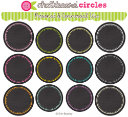 Erin Bradley Designs: New Clipart Graphics...Chalkboard Circles & Tags