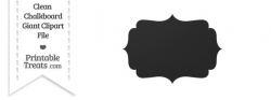 Clean Chalkboard Giant Fancy Label Clipart — Printable Treats.com