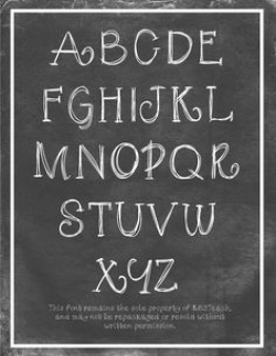ALPHABET Chalkboard Clipart Digital Chalk Alphabet Clip Art Hand ...