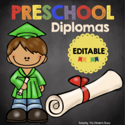 Preschool Diplomas - EDITABLE - Chalkboard - Graduation | TpT