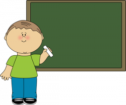 Boy Pointing to Chalkboard Clip Art - Boy Pointing to Chalkboard ...