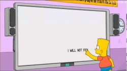 Bart Simpson Writing on Chalk Board - YouTube