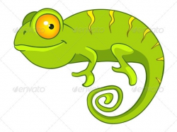 Cartoon Character Chameleon adorable, avatar, baby, babyish ...