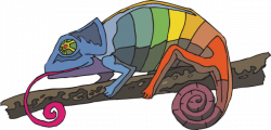 Rainbow chameleon clipart - ClipartPost
