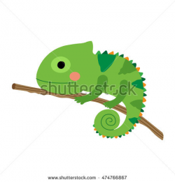 Chameleon clipart desert animal - Pencil and in color chameleon ...