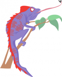 Purple And Red Chameleon Clip Art at Clker.com - vector clip art ...