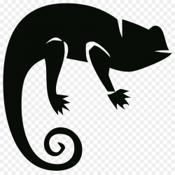 Chameleons Drawing Lizard Silhouette - chameleon png download - 2820 ...