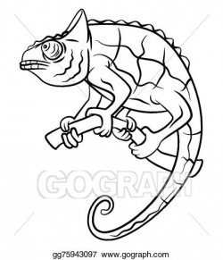 Vector Art - Chameleon. Clipart Drawing gg75943097 - GoGraph