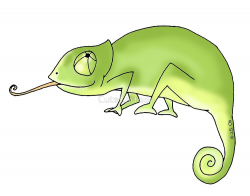 Green chameleon design