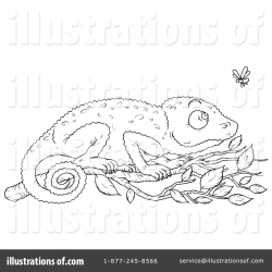 Chameleon Clipart #1065005 - Illustration by Alex Bannykh