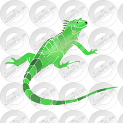 Iguana Stencil for Classroom / Therapy Use - Great Iguana Clipart