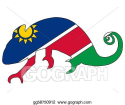 Vector Stock - Namibia chameleon. Clipart Illustration gg58750912 ...