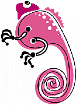 Cameleon clipart pink - Pencil and in color cameleon clipart pink