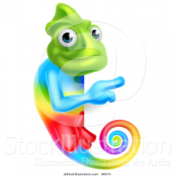 rainbow chameleon clipart - Clipground