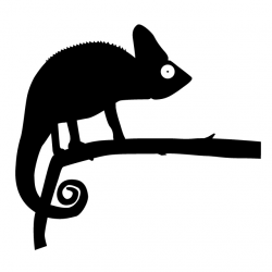 chameleon | Animal silhouette | Free illustrations