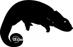 Silhouettes Clipart- chameleon-silhouette-0609-4 - Classroom Clipart
