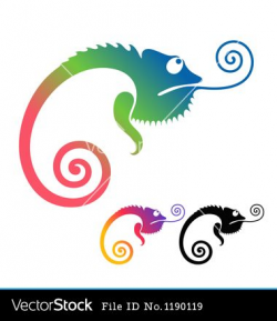 Simple Chameleon Stencils X 3 | Fonts/Paper/Clip Art | Pinterest ...