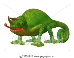 Clipart - Cartoon character chameleon. Stock Illustration gg71331112 ...