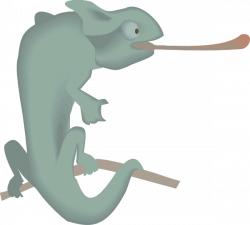 Chameleon With Tongue Out Clip Art at Clker.com - vector clip art ...