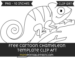 Cartoon Chameleon Template – Clipart