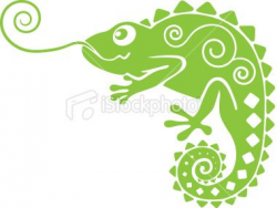 green chameleon | Chameleons, Vector art and Art illustrations
