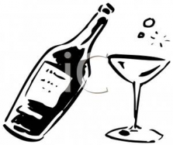 Alcohol Black And White Clipart