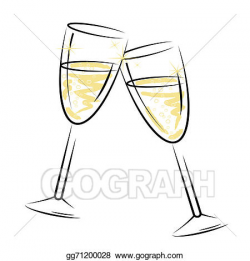 Stock Illustration - Champagne glasses represents sparkling wine and ...